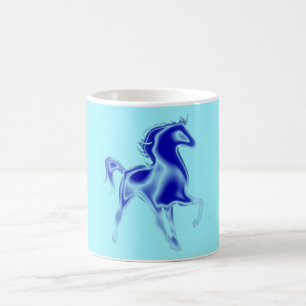 Horse Coffee Mugg Blue eller Välj Färg