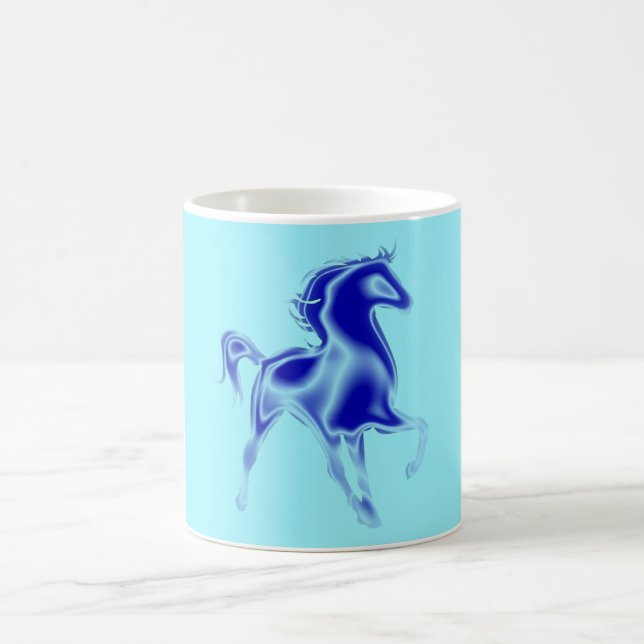 Horse Coffee Mugg Blue eller Välj Färg (Center)