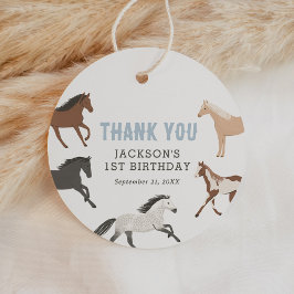 Horse Cowboy Equestrian Birthday Gåvor Etiketter