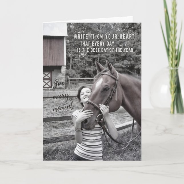 HORSE CRAZY Greeting Card Tack Kort (Framsida)