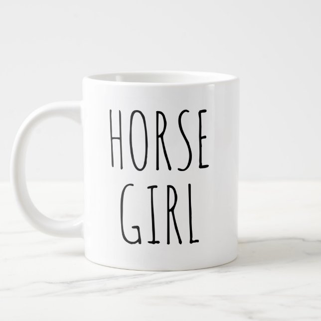 "Horse Crazy" Simple Modern Farmhouse Jumbo Mugg (Vänster)