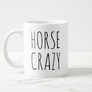 "Horse Crazy" Simple Modern Farmhouse Jumbo Mugg