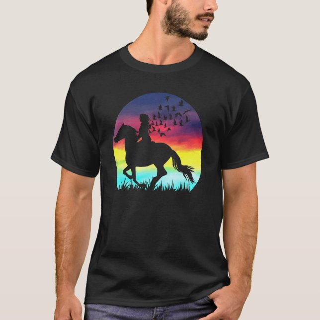 Horse Dam Equestrian T Shirt (Framsida)