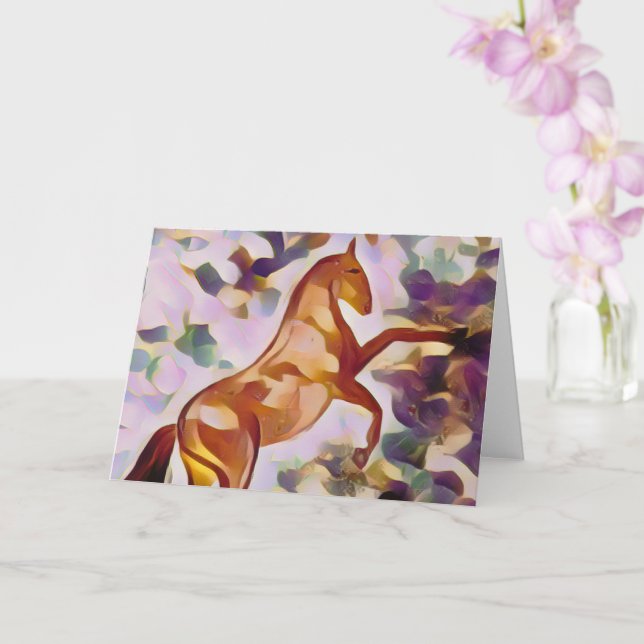 Horse Dancing in Moonlight Card Kort (Orkide)