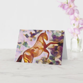 Horse Dancing in Moonlight Card Kort