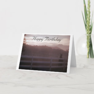 "HORSE DAWN TO DUSK ON DIN SPECIELLA DAY" BIRTHDAY KORT