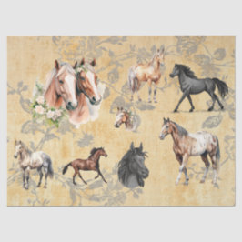 Horse Decoupage-sort