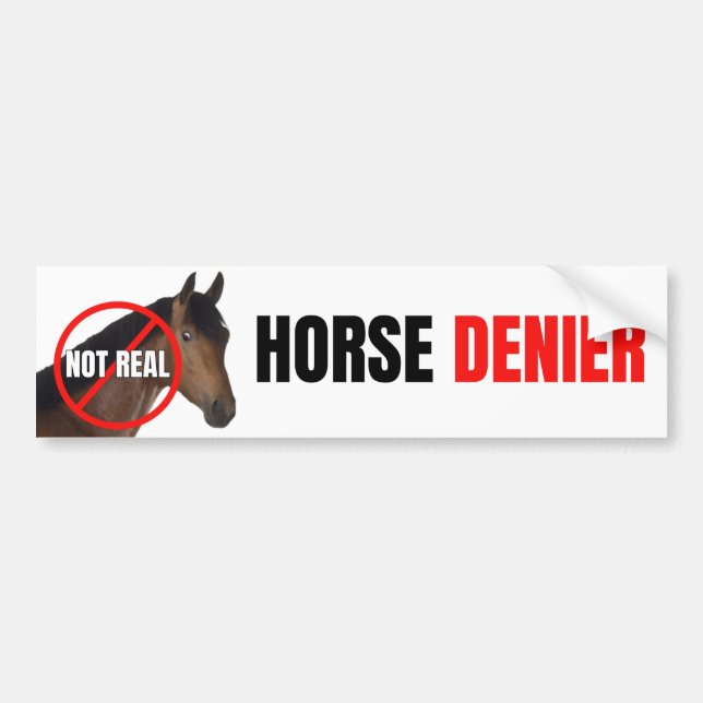 Horse DENIER (de är inte verkliga) Lustigt Bildekal (Framsidan)