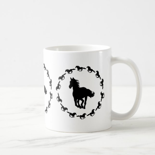 Horse Design Silhouette Kaffemugg (Höger)