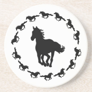 Horse Design Silhouette Underlägg