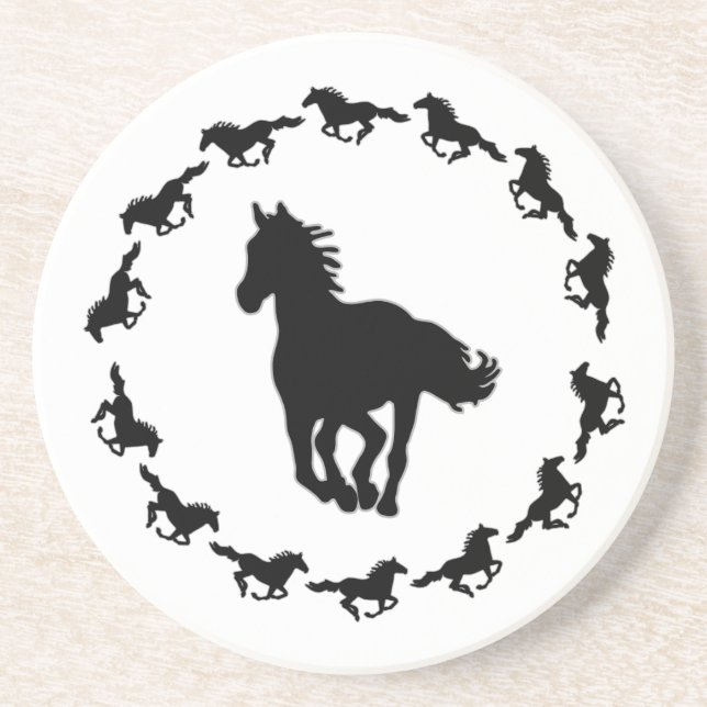 Horse Design Silhouette Underlägg (Framsidan)