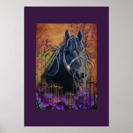Horse DIAMOND porträtt - Poster