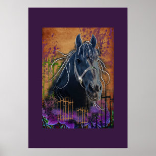 Horse DIAMOND porträtt - Poster