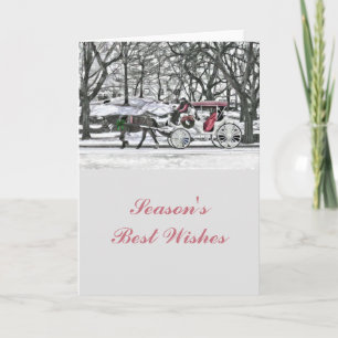 Horse Drawn Carriage in New York City Helgkort