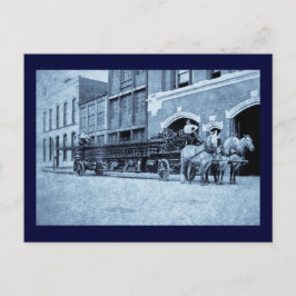 Horse Drawn Krok and Ladder Fire Company Vykort