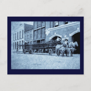 Horse Drawn Krok and Ladder Fire Company Vykort