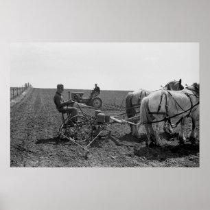 Horse-Drawn Maj Planter, 1940 Poster