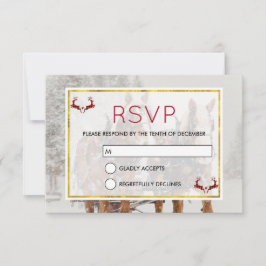 Horse Drawn Sleigh-julscenens OSA Inbjudningar