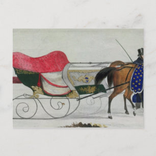 Horse Drawn Sleigh Vykort