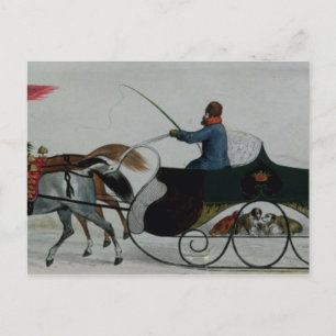 Horse Drawn Sleigh Vykort