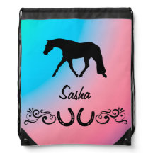 Horse Drawstring Backpack - Anpassade