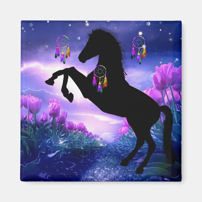 Horse Dreamcatcher Magnet (Framsidan)