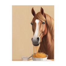 Horse Eats Spaghetti