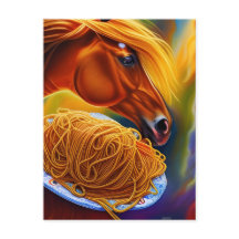 Horse Eats Spaghetti