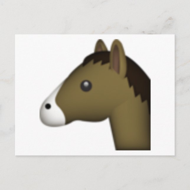 Horse - Emoji Vykort (Framsida)