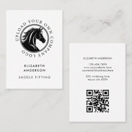 Horse Equestrian Business Logotyp QR-kod Visitkort