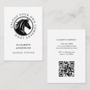 Horse Equestrian Business Logotyp QR-kod Visitkort