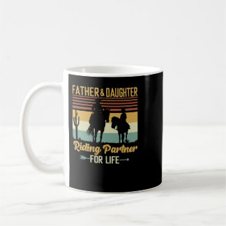 Horse Equestrian FatherDaughter Riding Partner For Kaffemugg