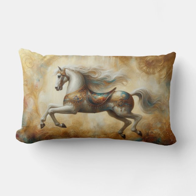 Horse Equestrian Lumbar Cushion Lumbarkudde (Framsida)