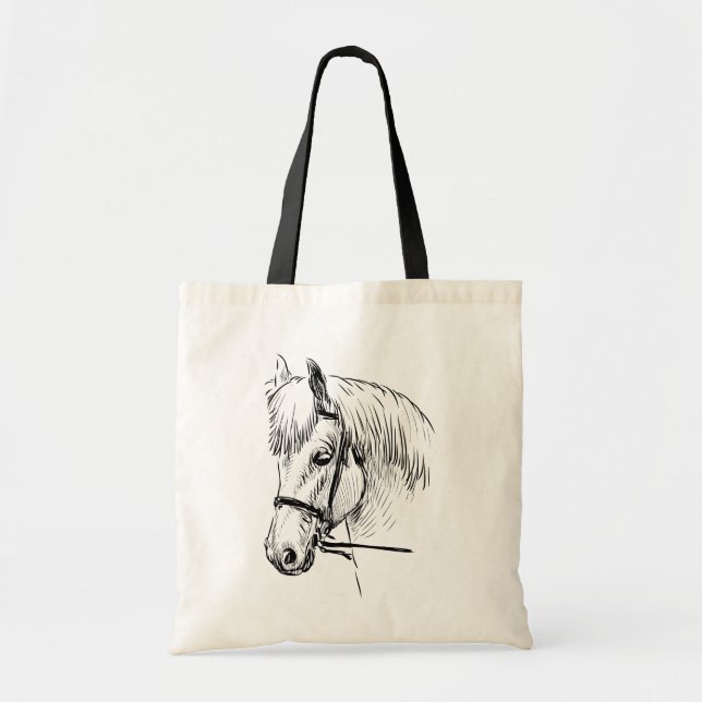 Horse Equestrian Pony Farm Rodeo Cowgirl Gift Tygkasse (Framsidan)