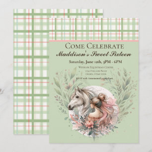 Horse Equestrian Sweet sixteen Inbjudningar