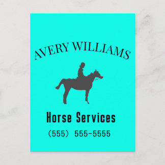 Horse Equine Business Stationary Postcard Vykort