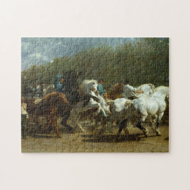 Horse Fair av Rosa Bonheur Pussel (Horisontell)