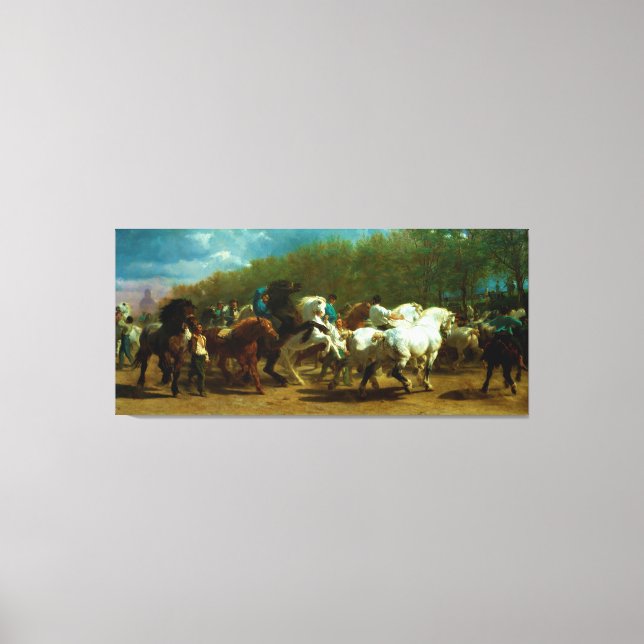 Horse Fair by Rosa Bonheur (1852-1855) Canvastryck (Framsida)