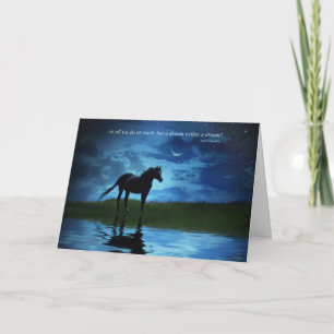 Horse Fantasy Edgar Allan Poe Blank Kort