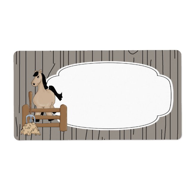 Horse Farm-etikett Fraktsedel (Framsidan)