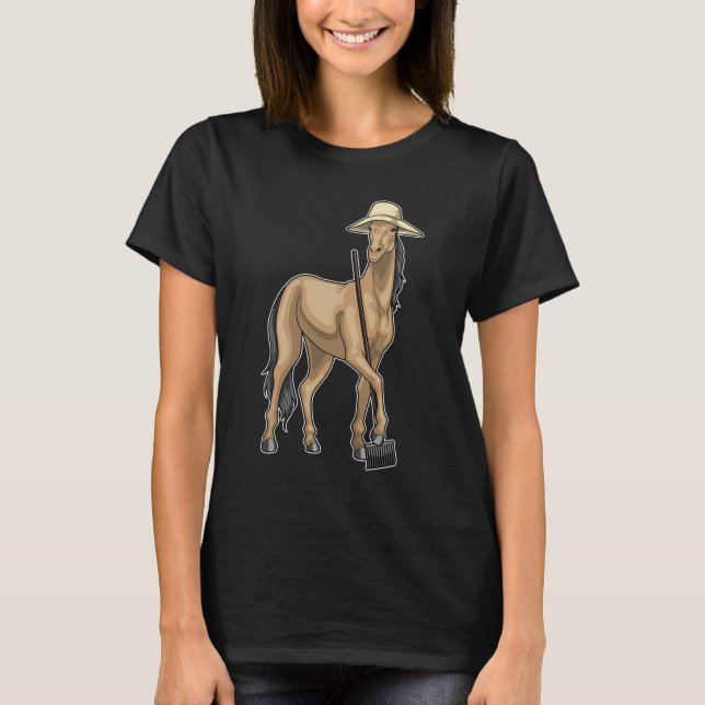 Horse Farmer Rake T Shirt (Framsida)