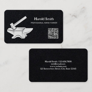 Horse Farrier Premium QR-Affärskort Visitkort