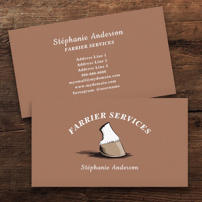 Horse & Farrier Visitkort (Horse & Farrier Business Card)