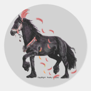 Horse Feathers Stickers Runt Klistermärke