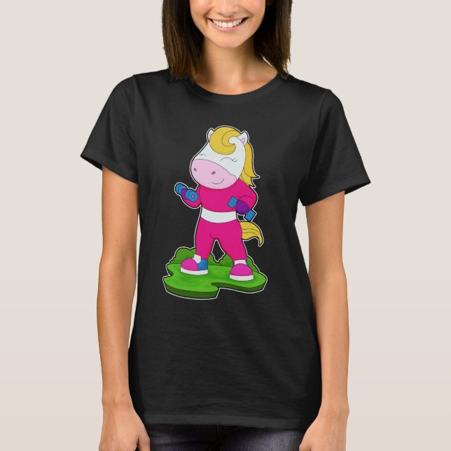 Horse Fitness Dumbbell T Shirt (Framsida)