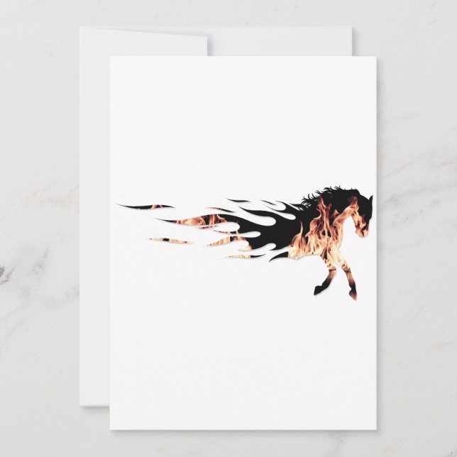 Horse Flames, Horse Logotyp, Horse Flames Julkort (Framsida)