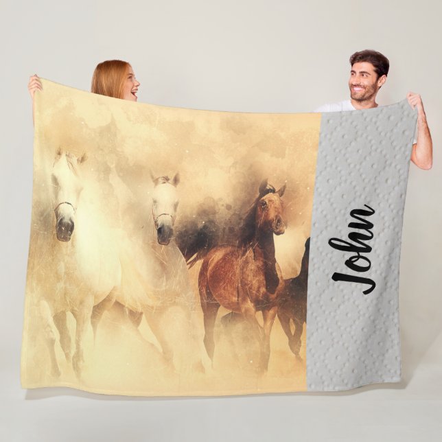 Horse Fleece Blanket (På plats)