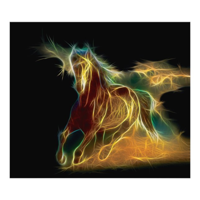 Horse Fractal Fototryck (Framsidan)