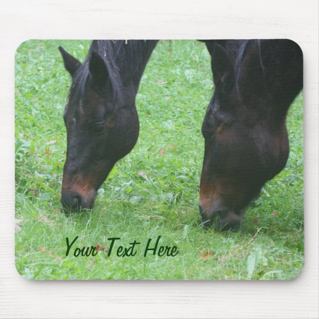 Horse Friends Grazing Animal Mousepad Musmatta (Framsidan)