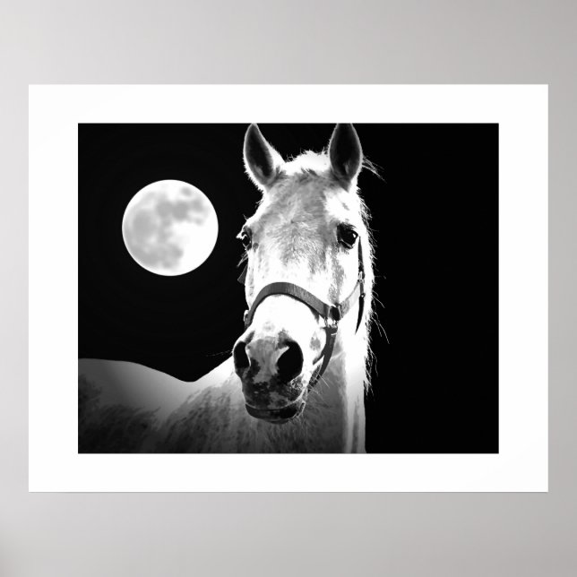 Horse & Fullmoon Poster (Framsidan)
